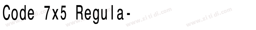 Code 7x5 Regula字体转换 Code 7x5 Regula字体转换